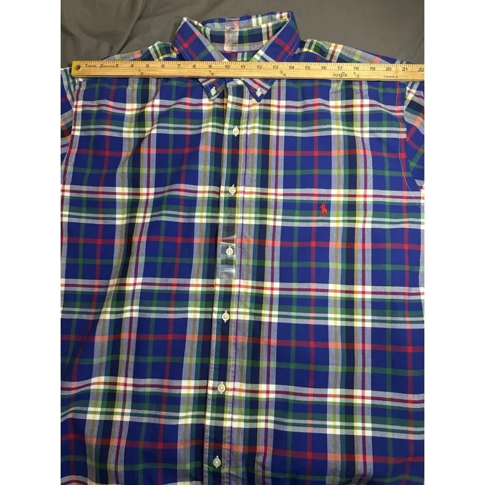 Polo‎ Ralph Lauren Classic Fit Button Down Plaid Shirt Mens 2XLT Multicolor L/S